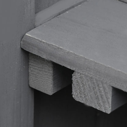 Wooden Garden Storage Shed with Hinged Roof and Shelves, 74 x 43 x 88cm