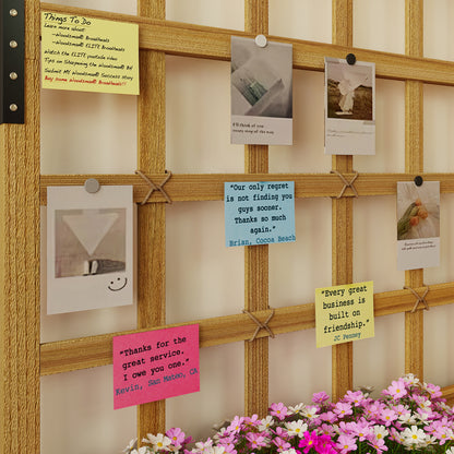 Wooden Raised Planter with Lattice Trellis for Climbing Plants