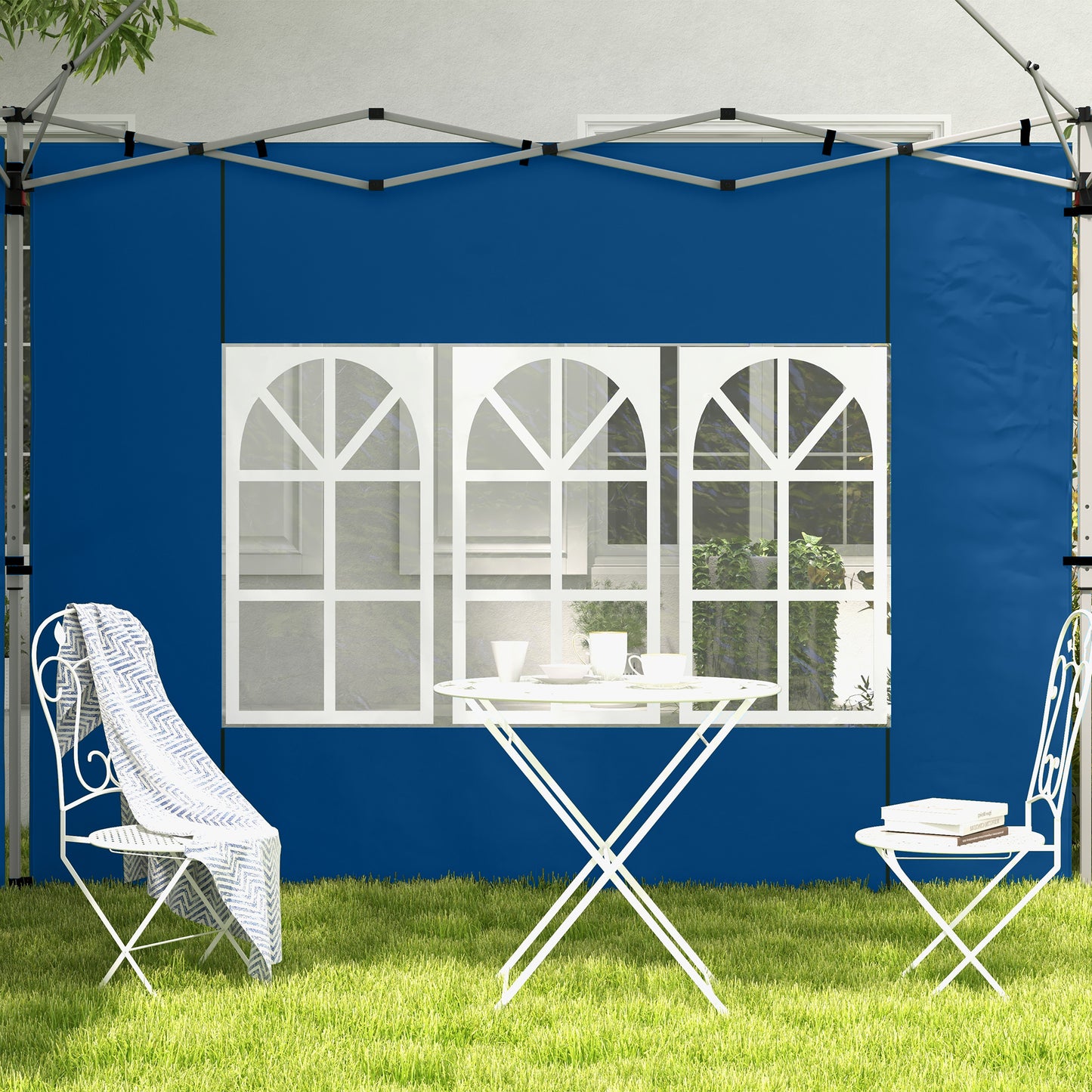 Gazebo Side Panels for 3x3(m) or 3x4m Pop Up Gazebo, 2 Pack, Blue