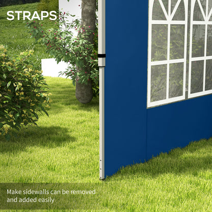 Gazebo Side Panels for 3x3(m) or 3x4m Pop Up Gazebo, 2 Pack, Blue