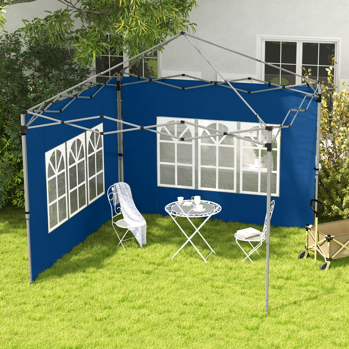 Gazebo Side Panels for 3x3(m) or 3x4m Pop Up Gazebo, 2 Pack, Blue