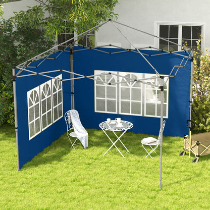 Gazebo Side Panels for 3x3(m) or 3x4m Pop Up Gazebo, 2 Pack, Blue