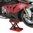 DURHAND Steel Manual Repair Motorcycle Lift Platform Red