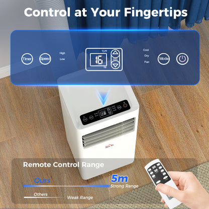 Mobile Air Conditioner White W/ Remote Control Cooling Ventilating