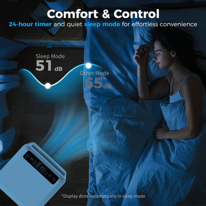 Mobile Air Conditioner White W/ Remote Control Cooling Ventilating