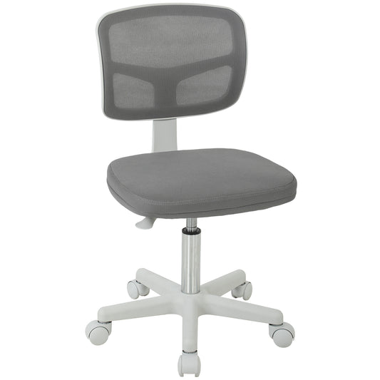 Vinsetto Small Office Chair without Arms, Swivel Mesh Desk Chair, Dark Grey