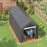 2.1 x 3.6(m) Portable Shed, Waterproof and Heavy Duty Dark Grey