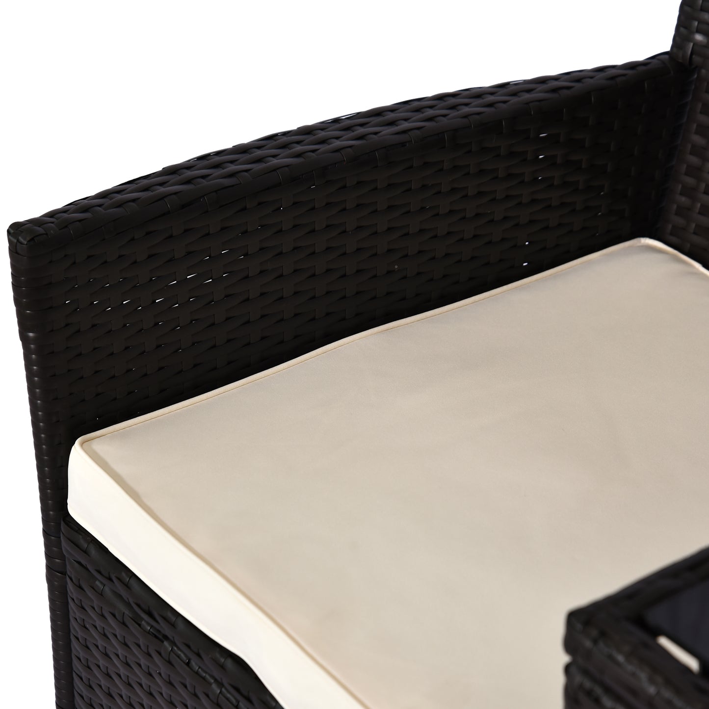 Companion Seat Table Chair Conservatory Rattan Loveseat Garden Bench