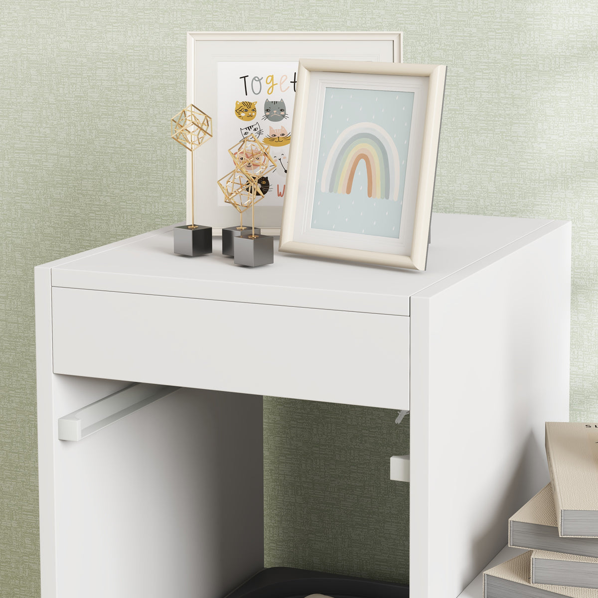 3-Layer Kids Toy Storage Unit with 6 Removable Bins, Grey