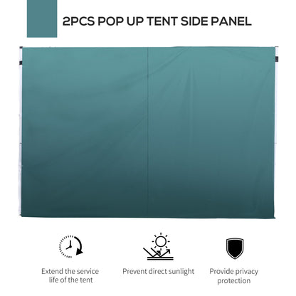 Gazebo Replacement Exchangeable Wall Panels w/  Window, Dark Green