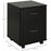 File Cabinet Cupboard Storage with Two Drawers, Table Storage Box with Wheels, Cabinet Bedside Table Storage Box, Black