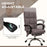 Executive Vibration Massage Office Chair, Microfibre Computer Chair with Armrest, 135¬¨‚àû Reclining Back, Charcoal Grey