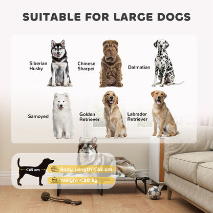 Raised Dog Bed with Breathable Mesh for Large Dogs, Light Grey