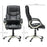 High Back Swivel Chair Computer, Home Office Computer Desk Chair with Faux Leather Adjustable Height Rocking Function Black