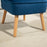 Velvet Accent Chair Occasional Tub Chair for Living Room, Dark Blue