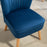 Velvet Accent Chair Occasional Tub Chair for Living Room, Dark Blue