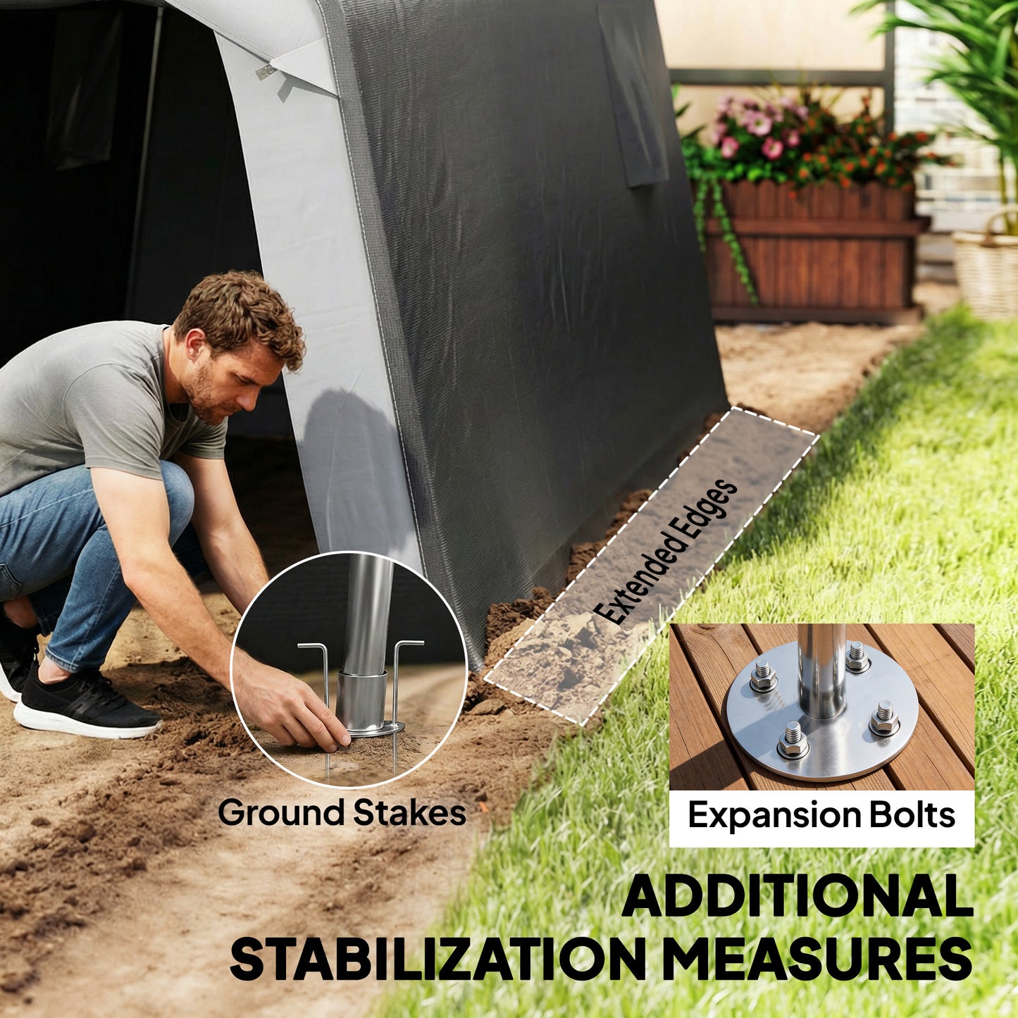 1.8 x 2.4m Portable Storage Shed Heavy Duty Motorbike Shed