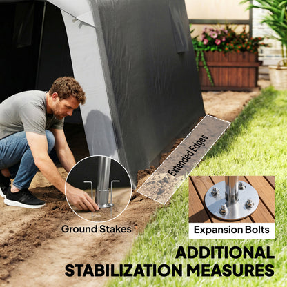 1.8 x 2.4m Portable Storage Shed Heavy Duty Motorbike Shed