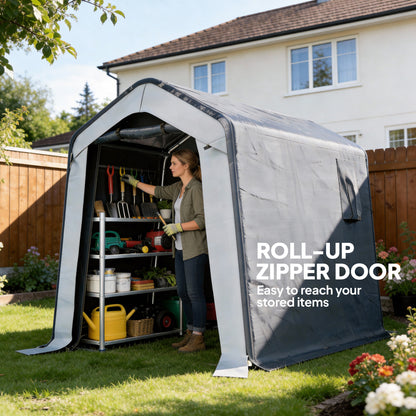 1.8 x 2.4m Portable Storage Shed Heavy Duty Motorbike Shed