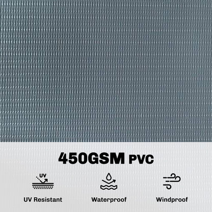 2Pcs Privacy Garden Screen Fence, Windbreak Fence with Clips, Grey