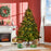 1.8m Prelit Christmas Tree Artificial Tree, Metal Stand-Green