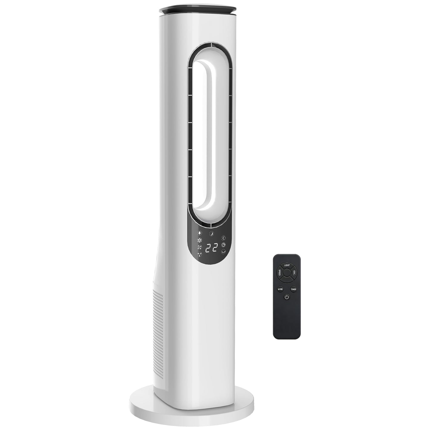 Bladeless Tower Fan, 35dB Standing Cooling Fan with 50° Oscillating