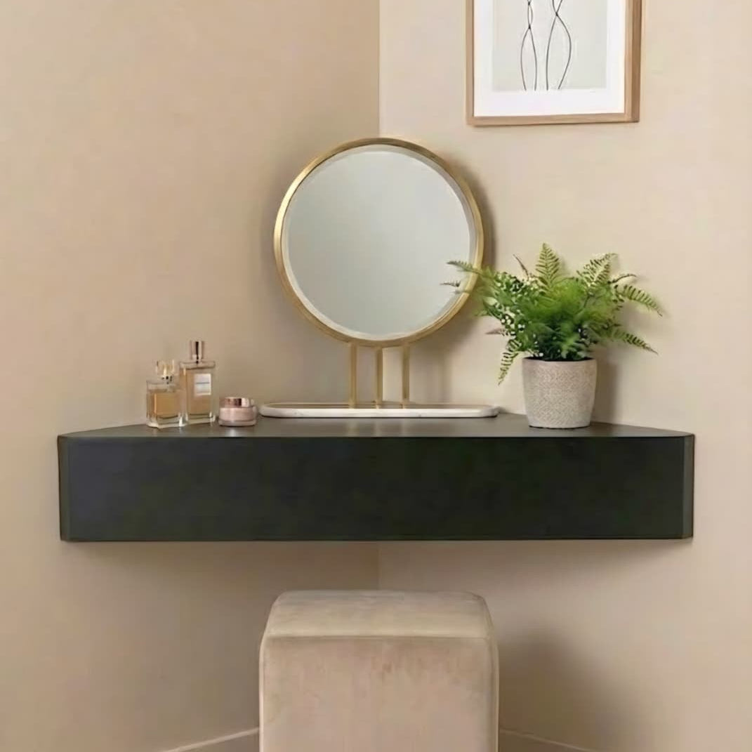 Inga Black Oak Floating Corner Unit