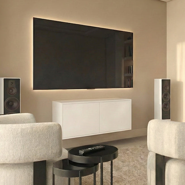 Inga White Floating Sideboard