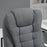 Executive Desk Chair with Tilt Function, Rolling Task Recliner with Retractable Footrest for Home Office, Working, Grey