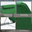 Metal Frame PE Fabric 2 Pieces Outdoor Beach Reclining Chair Set w/ Pillow Green