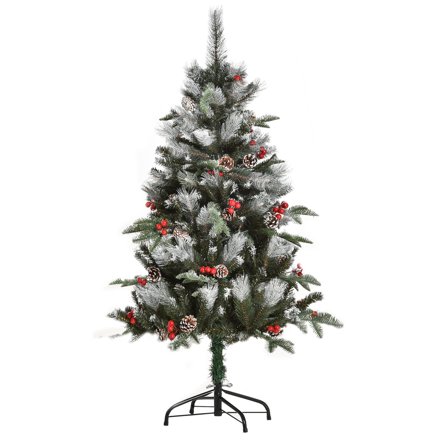 4FT Artificial Snow Dipped Christmas Tree Xmas Holiday Pencil Tree Green