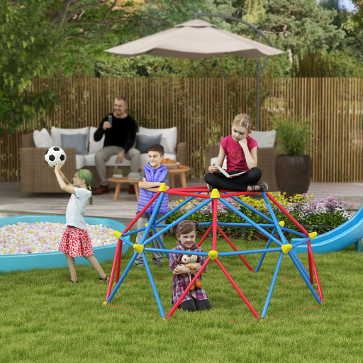 6 FT Toddler Climbing Frame Outdoor with Rust and UV-Resistant Steel for 1-4 Kids Ages 3-8 Years Old