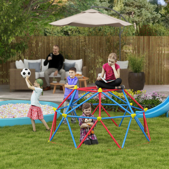 6 FT Toddler Climbing Frame Outdoor with Rust and UV-Resistant Steel for 1-4 Kids Ages 3-8 Years Old