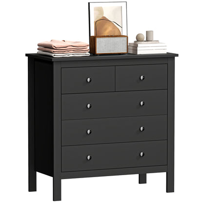 Modern Chest Of Drawers, 5 Drawer Unit Storage Chest for Bedroom