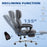 High Back Computer Desk Chair, Executive Office Chair with Adjustable Headrest, Footrest, Reclining Back, Grey