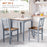 Dining Chairs Set of 2, Pine Wood Kitchen Chairs with Cross Back, Solid Structure for Living Room and Dining Room, Grey