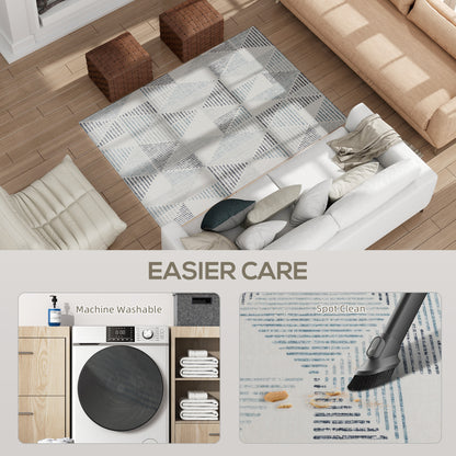 Non-Slip Large Rug for Living Room 170 x 120 cm, Multi-Coloured