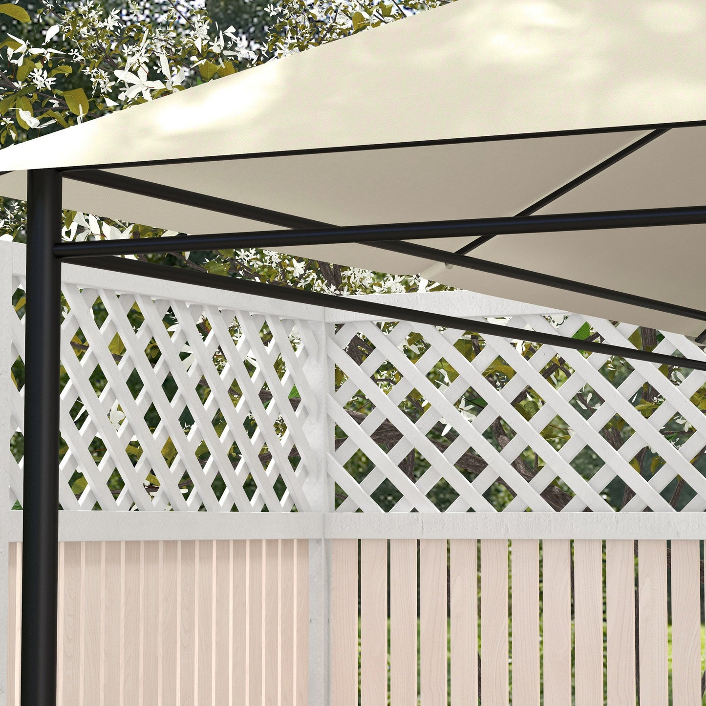 3 x 4m Gazebo Canopy Replacement Gazebo Roof Cover, Cream White