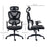 Mesh Office Chair, Height Adjustable Desk Chair with Lumbar Support, Swivel Wheels and Adjustable Headrest, Black