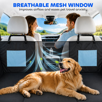 Dog Car Seat Cover, Waterproof Dog Travel Hammock, Blue