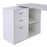 Computer Desk Table Workstation Home Office L Shape Drawer Shelf File Cabinet White