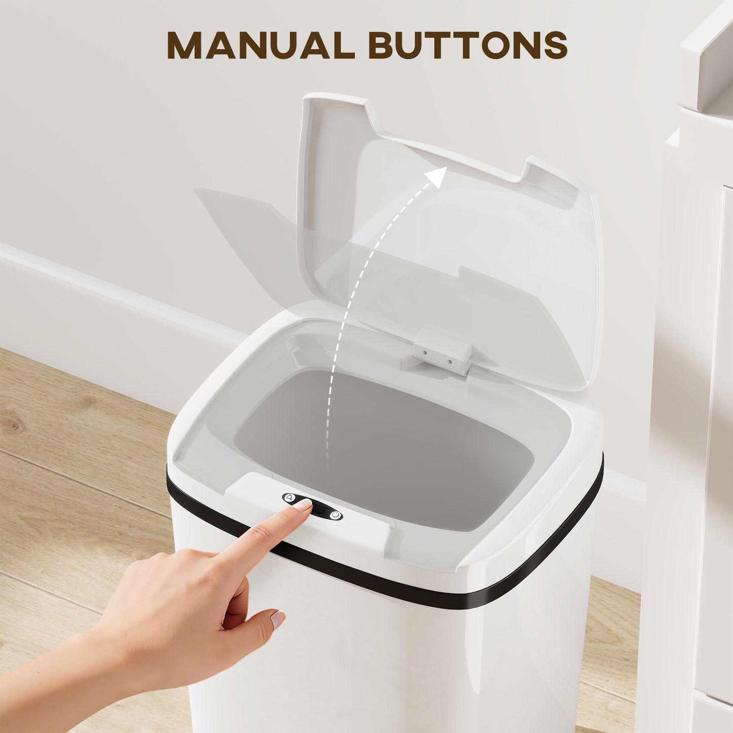 15L Sensor Bin, Automatic Touchless Kitchen Bin, Battery Operated