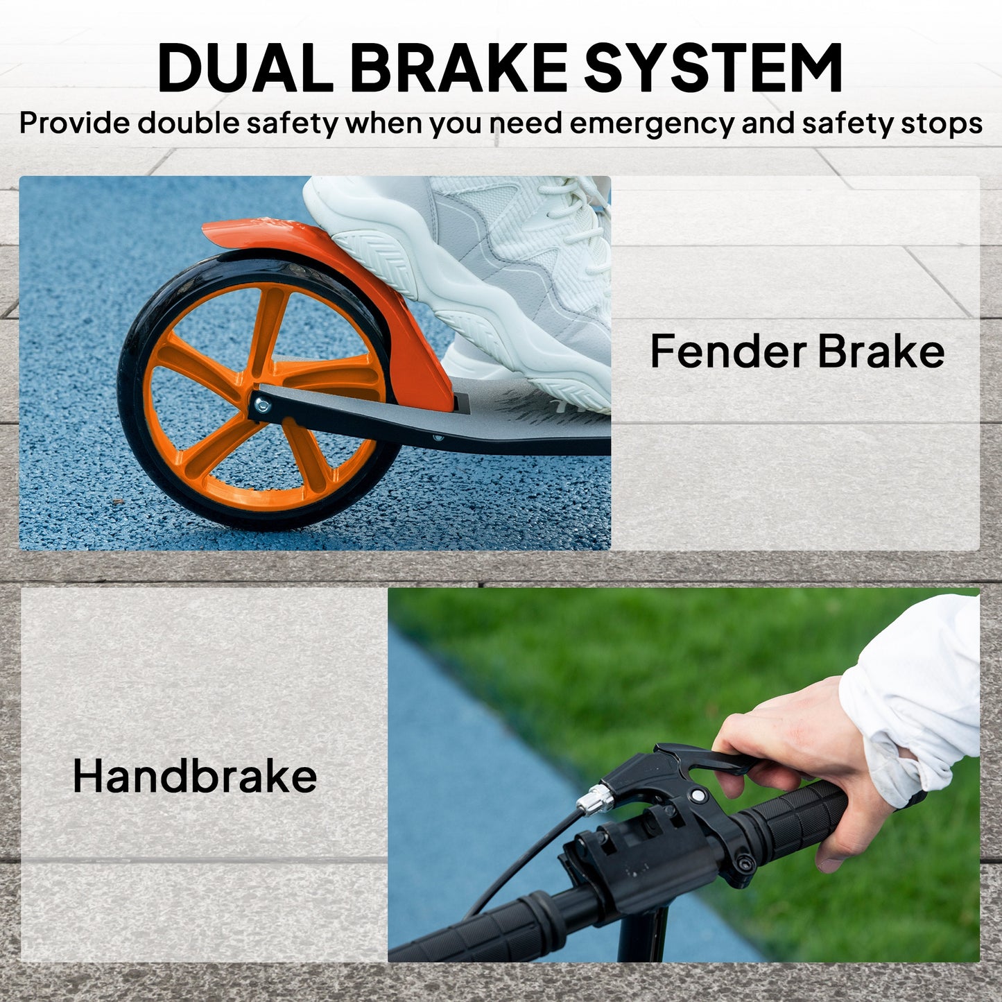 Folding Kick Scooter for 14+ w/ Adjustable Height, Red