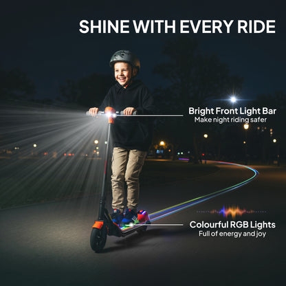 Electric Scooter, Lightweight E Scooter with LED Display, Orange