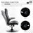 Gaming Chair Ergonomic Computer Chair Home Office Desk Swivel Chair w/ Adjustable Height Pedestal Base PVC Leather, Black & White