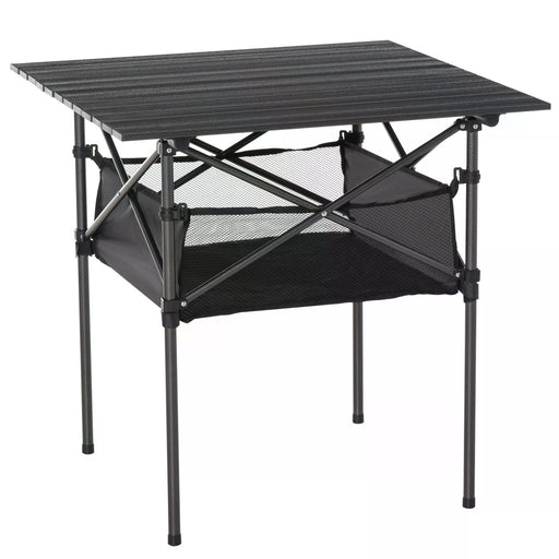 Folding Camping Table with Mesh Storage Bag Lightweight Aluminum Picnic Desk,Roll Up Tabletop with Carring Bag