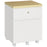 2-Drawer Filing Cabinet with Lock, Mobile File Cabinet with Hanging Bars for A4 Size and Wheels, Home Office Study, White