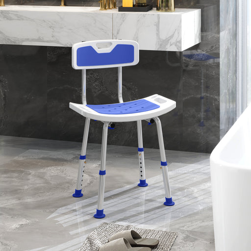 Shower Stool for Elderly Disabled Adjustable Shower Stool Blue