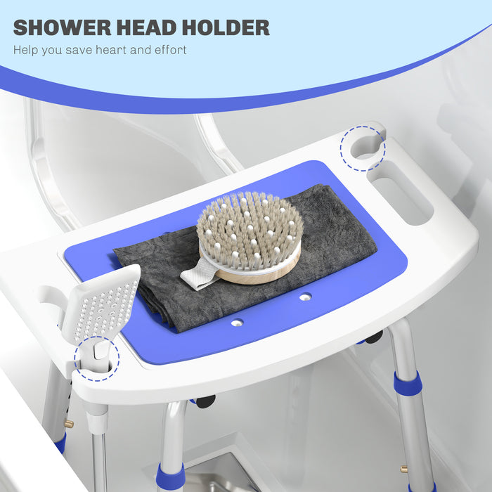 Shower Stool for Elderly Disabled Adjustable Shower Stool Blue