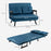 Click Clack 2 Seater Sofa Bed Settee for Living Room, Guest Room, Blue